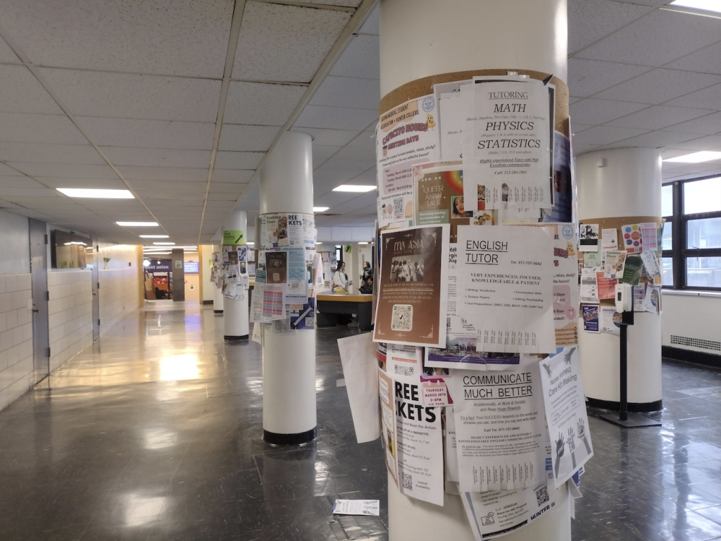 Flyers at the third floor area of the North Building.